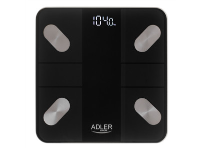 Adler Smart Bathroom Scale | AD 8186b | Maximum weight (capacity) 180 kg | Accuracy 100 g | Body Mass Index (BMI) measuring | Bl