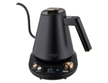 Adler Kettle | AD 1349 | Electric | 1100 W | 1 L | Stainless steel | 360 rotational base | Black/Gold