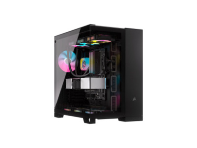 Corsair 6500X Mid-Tower Dual Chamber PC Case, Black/Obsidian Aluminum