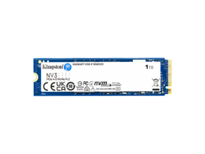 Kingston SSD | NV3 | 1000 GB | SSD form factor M.2 2280 | Solid-state drive interface PCIe NVMe Gen 4.0 (x4) | Read speed 6000 M