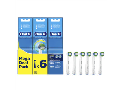 Oral-B Precision Clean Replaceable Toothbrush Heads | Heads | For adults | Number of brush heads included 6 | White