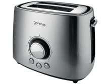 Gorenje | Toaster | T1000E | Power 1000 W | Number of slots 2 | Housing material Metal | Stainless Steel