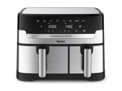 TEFAL Fryer | EY905D10 | Capacity 5.2+3.1 L | Hot air technology | Stainless Steel/Black