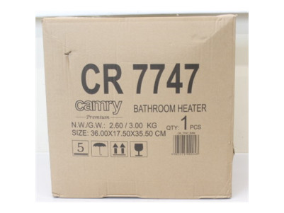 SALE OUT. Camry CR 7747 Bathroom heater, White | Camry | CR 7747 | Bathroom heater | 2000 W | Number of power levels 2 | White |