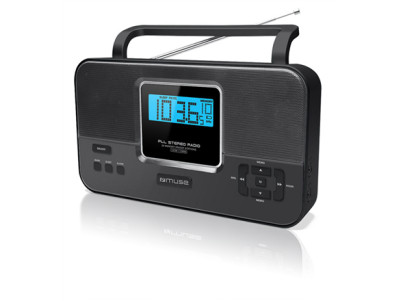 Muse | M-087R | 2-band PLL stereo portable radio | Black