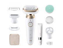 Braun Epilator | SES9-481 Silk pil 9 Flex 3D | Operating time (max) 50 min | Number of power levels 2 | Wet & Dry | White/Gold