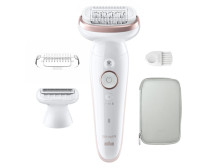 Braun Epilator | SES9-030 Silk pil 9 | Operating time (max) 50 min | Number of power levels 2 | Wet & Dry | White/Rose