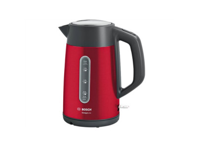 Bosch | Kettle | DesignLine TWK4P434 | Electric | 2400 W | 1.7 L | Stainless steel | 360 rotational base | Red/Black