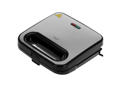 Adler Sandwich Maker | AD 3076 | 1000 W | Number of plates 1 | Black/Silver