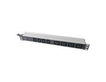 1U Aluminum PDU, rackmountable, 4x C13, 4x C19 2x 16A Plug, 250VAC 50/60Hz open end | DN-95423 | Sockets quantity 10