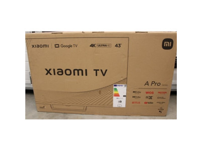 Xiaomi | A Pro | 43" (108 cm) | Smart TV | Google TV | 4K UHD | Black | DAMAGED PACKAGING, SCRATCHED ON FRAME, REMOTE CONTROL AN