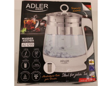 SALE OUT. Adler AD 1299 Kettle with Temperature Control and Tea Infuser, Electric, Power 2200W, Capacity 1.5 L, White | Adler | 