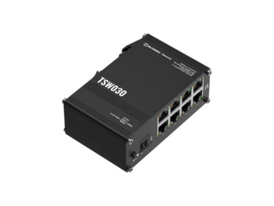 Teltonika Switch | TSW030 | Unmanaged | DIN rail mountable | 10/100 Mbps (RJ-45) ports quantity 8 | Power supply type 2-pin indu