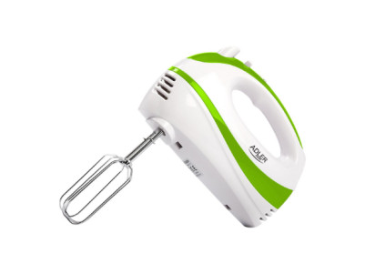 Adler | Mixer | AD 4205 g | Hand Mixer | 300 W | Number of speeds 5 | Turbo mode | White/Green