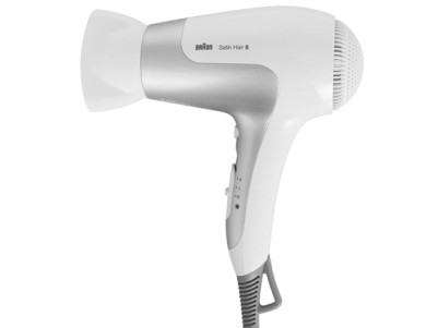 Braun | Hair Dryer | Satin Hair 5 HD 580 | 2500 W | Number of temperature settings 3 | Ionic function | White/ silver