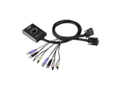 Aten 2-Port USB DVI/Audio Cable KVM Switch with Remote Port Selector | Aten | 2-Port USB DVI/Audio Cable KVM Switch with Remote 