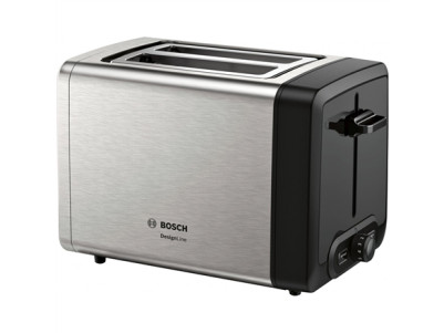 Bosch | DesignLine Toaster | TAT4P420 | Power 970 W | Number of slots 2 | Housing material Stainless Steel | Stainless steel/Bla