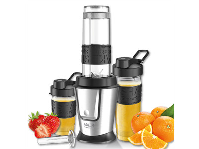 Adler | Blender | AD 4081 | Tabletop | 800 W | Jar material BPA Free Plastic | Jar capacity 0.4 + 0.57 L | Ice crushing | Black/