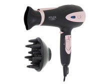 Adler | Hair Dryer | AD 2248b ION | 2200 W | Number of temperature settings 3 | Ionic function | Diffuser nozzle | Black/Pink