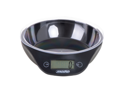 Mesko | Kitchen scale with a bowl | MS 3164 | Maximum weight (capacity) 5 kg | Graduation 1 g | Display type LCD | Black