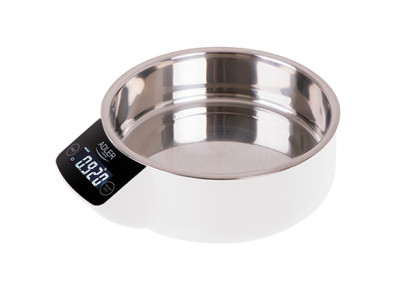 Adler | Kitchen scale with a bowl | AD 3166 | Maximum weight (capacity) 5 kg | Graduation 1 g | Display type LCD | White