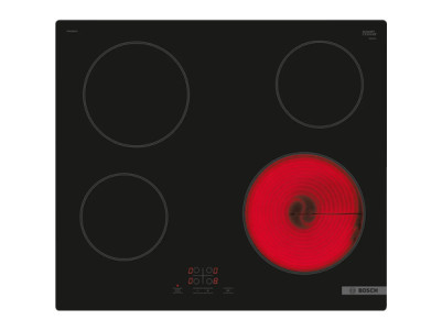 Bosch Hob | PKE61RBA2E | Electric | Number of burners/cooking zones 4 | Touch | Timer | Black