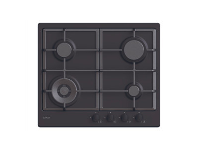 Candy Hob | CHG6BFB4WB | Gas | Number of burners/cooking zones 4 | Knobs | Black