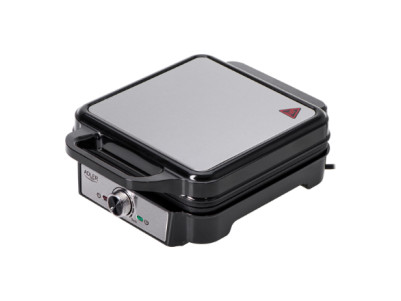 Adler Waffle Maker | AD 3083 | 1800 W | Number of pastry 4 | Belgium | Silver/Black