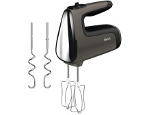 TEFAL | HT650E38 PowerMix Silence | Hand Mixer | 600 W | Number of speeds 5 | Turbo mode | Black/Grey