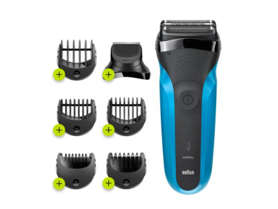 Braun | Shaver with Trimmer | Shave&Style 310BT | Cordless | Wet & Dry | Number of length steps 5 | Black/Blue