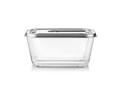 Caso Glass Vacuum Container with Plastic Lid | VacuBoxx Inox XL | Transparent