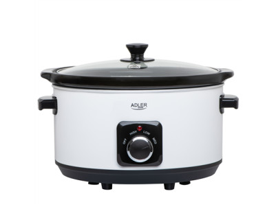 Adler | Slow Cooker | AD 6413w | 290 W | 5.8 L | Number of programs 3 | White