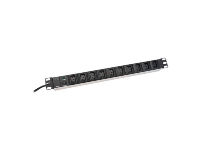 Digitus Aluminum outlet strip, IEC C14 plug | DN-95404 | Sockets quantity 10