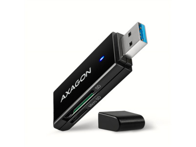 AXAGON Slim super-speed USB 3.2 Gen 1 card reader with a direct USB-A connector | CRE-S2N