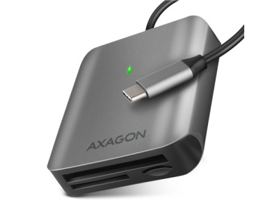 AXAGON Aluminum high-speed USB-C 3.2 Gen 1 memory card reader, 3 slots | CRE-S3C