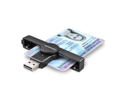 AXAGON Foldable pocket USB-A contact Smart/ID card reader | CRE-SMPA