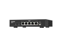 QNAP | 5 port 2.5Gbps Auto Negotiation (2.5G/1G/100M) | QSW-1105-5T | Unmanaged | Desktop | Gigabit Ethernet (copper) ports quan