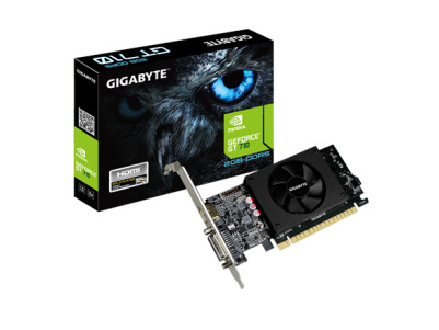 Gigabyte | Low Profile | NVIDIA | 2 GB | GeForce GT 710 | GDDR5 | Cooling type Active | HDMI ports quantity 1 | PCI Express 2.0 