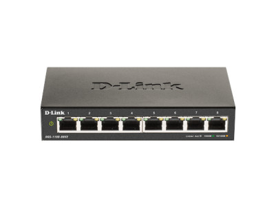 D-Link | Smart Gigabit Ethernet Switch | DGS-1100-08V2 | Managed | Desktop | Power supply type External | 24 month(s)