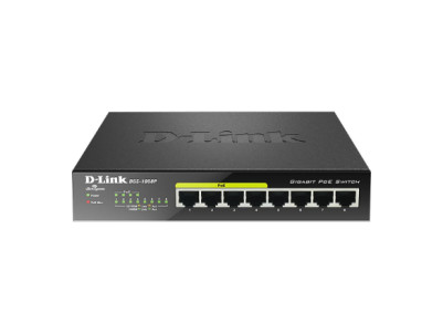 D-Link | 8-Port Gigabit PoE Switch (4xPoE) | DGS-1008P | Unmanaged | Desktop | Power supply type External