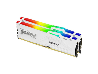 Kingston KF560C30BWEAK2-32 32GB 6000MT/s DDR5 CL30 DIMM (Kit of 2) FURY Beast White RGB EXPO | Kingston