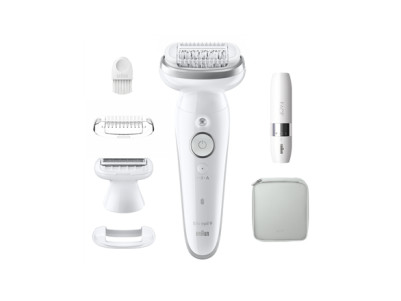 Braun Epilator | SES9-341 Silk- pil 9 | Operating time (max) 50 min | Number of power levels 2 | Wet & Dry | White