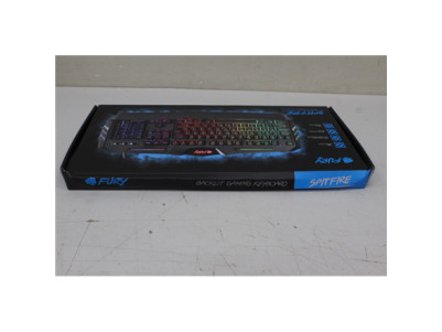 SALE OUT. FURY Spitfire Gaming Keyboard, US Layout, Wired, Black DAMAGED PACKAGING | Fury | Gaming Keyboard | Spitfire | Gaming 