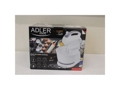 SALE OUT. | Adler | Mixer | AD 4202 | Mixer with bowl | 300 W | Number of speeds 5 | Turbo mode | White | DAMAGED PACKAGING