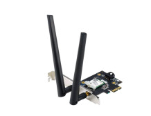 Asus WiFi 7 PCI-E Adapter with 2 external antennas | PCE-BE6500 | 802.11be | Mesh Support No | MU-MiMO No | No mobile broadband